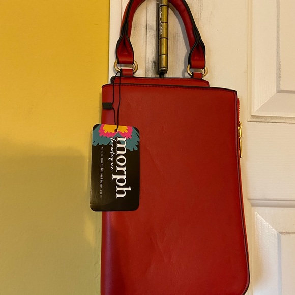 Red/Black/Brown graphic Handbag (Morph Boutique) - Picture 5 of 7